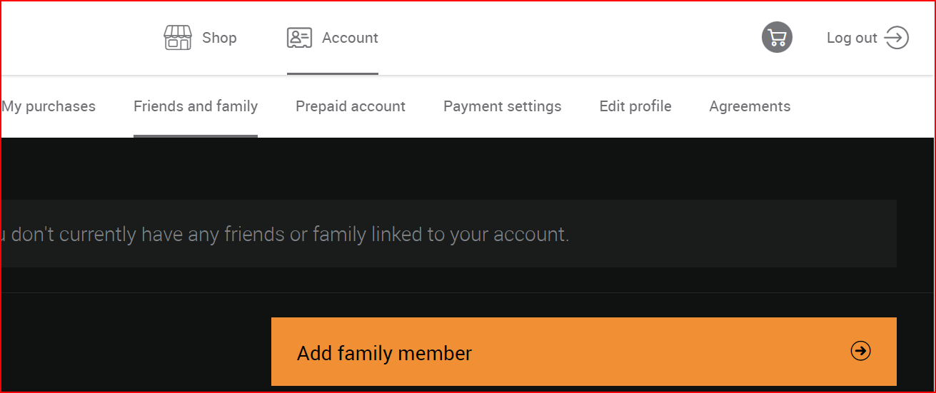 Add Family Member Screen