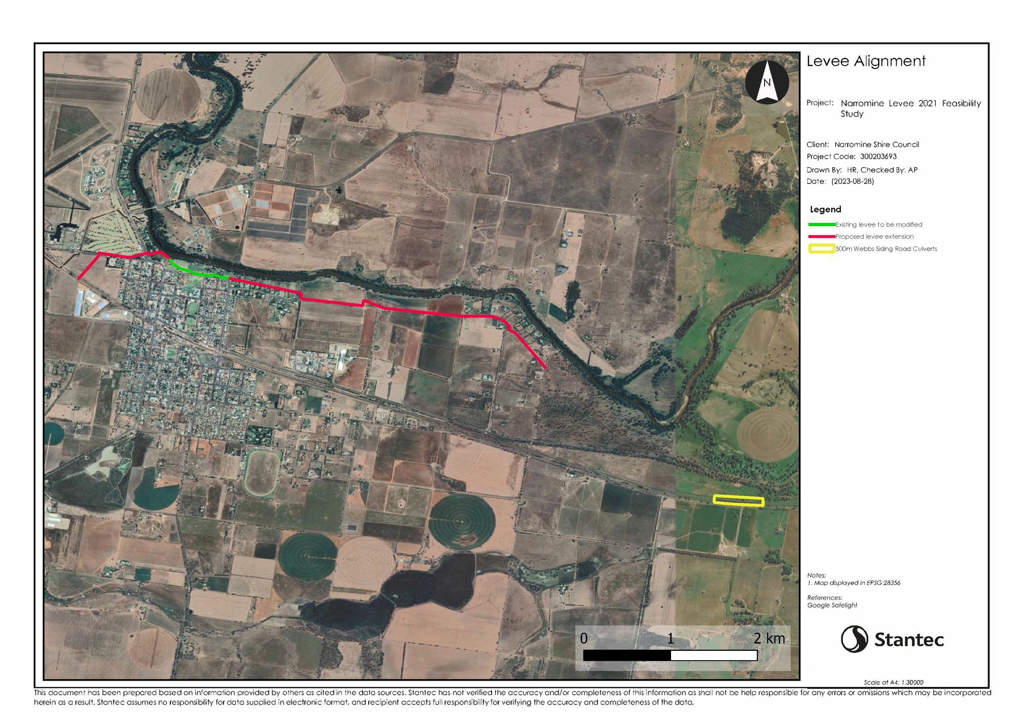 Map Flood Levee Alignment 2023